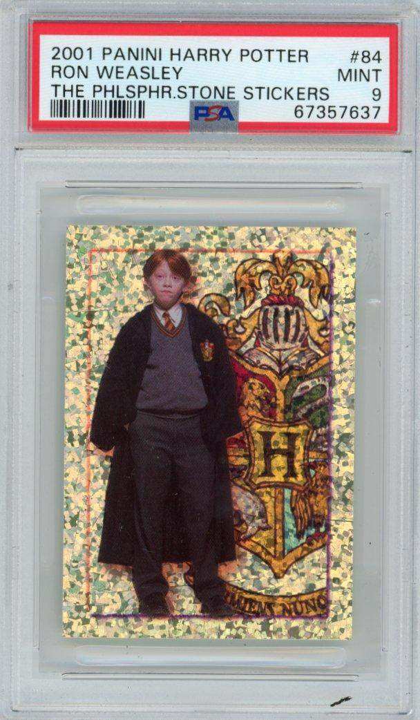 2001 Panini Harry Potter And The Philosopher's Stone Stickers Ron Weasley #84 PSA 9