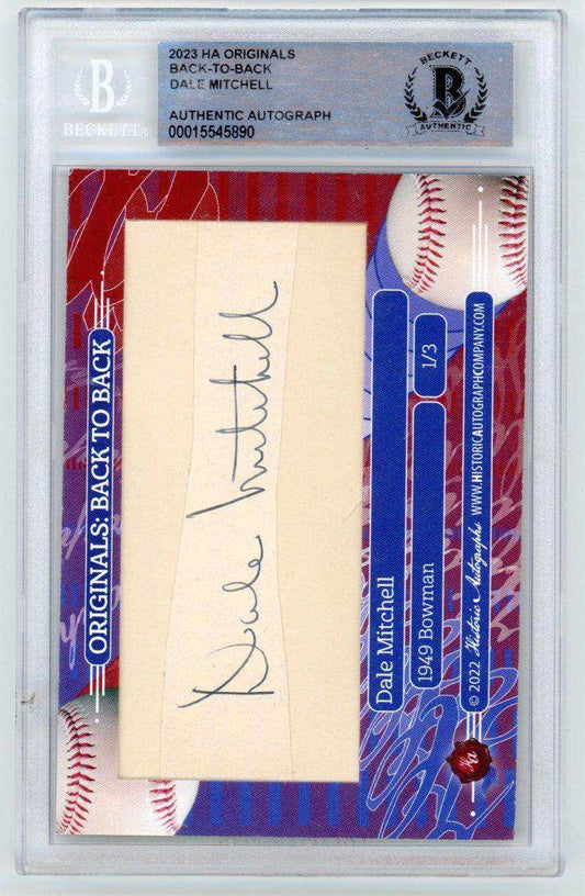 2023 HA-Original Back-To-Back Dale Mitchell In Person Auto BGS AUTH / 00015545890 #0