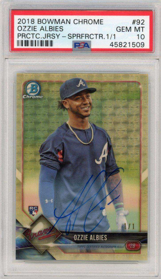 2018 Bowman Chrome Ozzie Albies #92 PSA 10