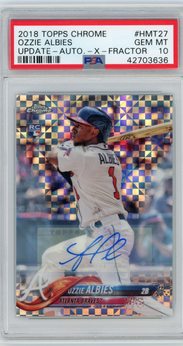 2018 Topps Chrome Update Ozzie Albies #HMT27 PSA 10