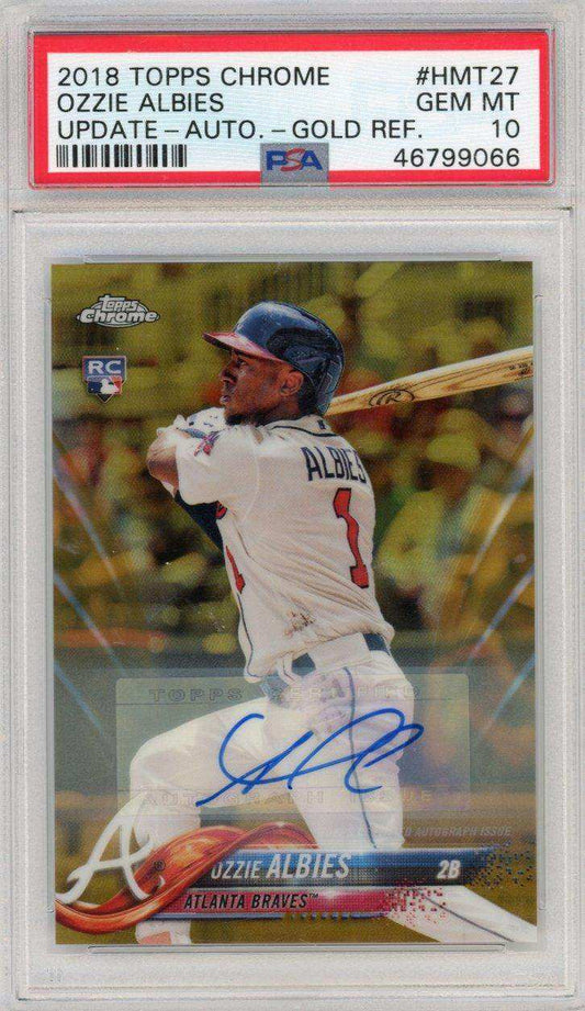 2018 Topps Chrome Update Ozzie Albies #HMT27 PSA 10