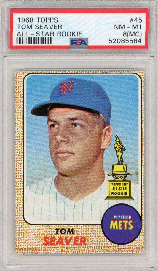 1968 Topps 45 Tom Seaver All-star Rookie Psa 8