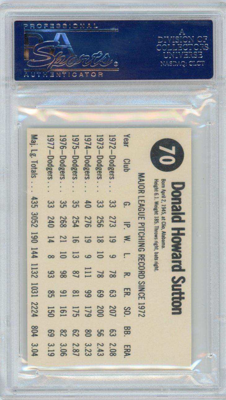 1978 Hostess Don Sutton #70 PSA 10