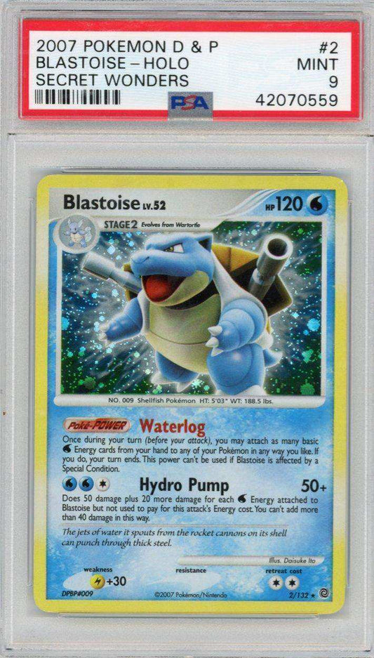 2007 PokéMon TCG Blastoise #2 PSA 9