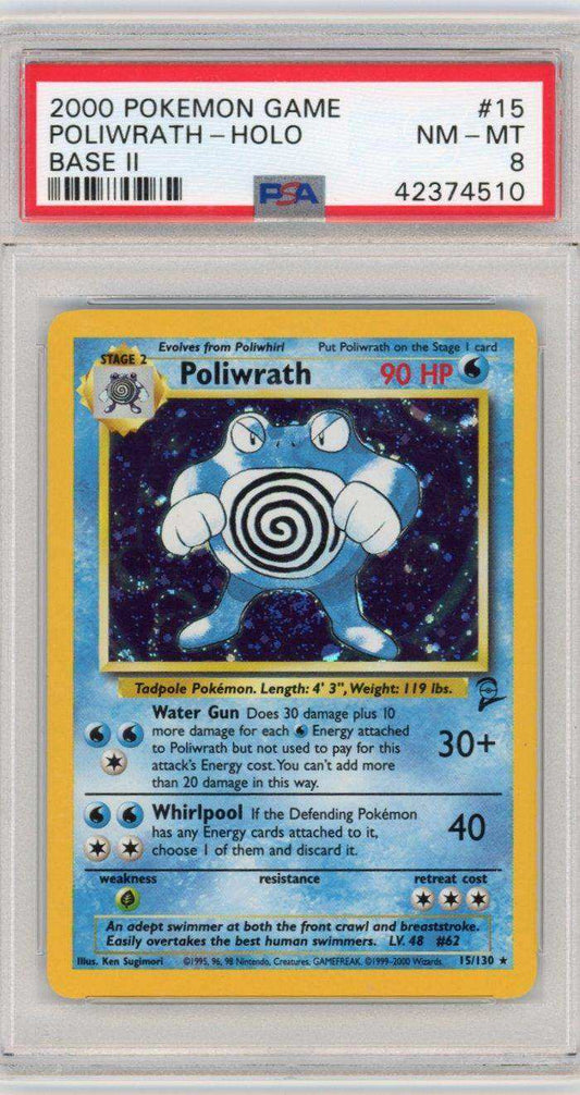 2000 Dragon Ball Super Card Game Poliwrath #15 PSA 8