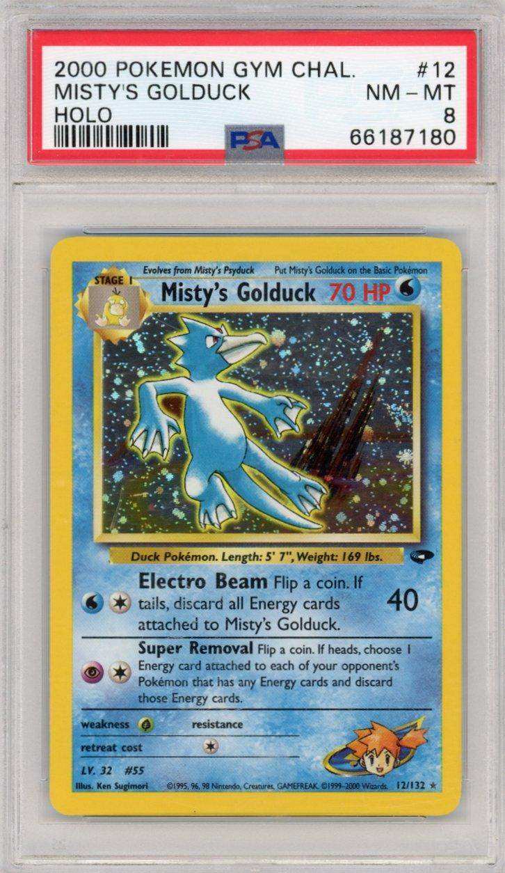 2000 PokéMon TCG Misty's Golduck #12 PSA 8