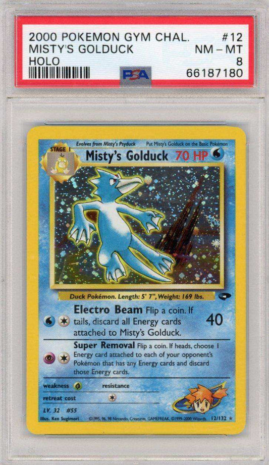 2000 PokéMon TCG Misty's Golduck #12 PSA 8