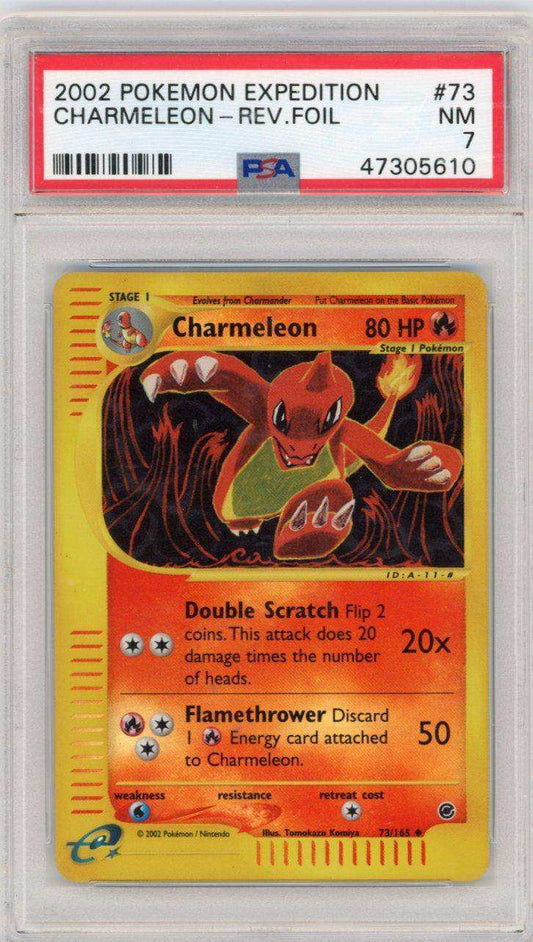 2002 Pokemon Expedition Charmeleon-Rev. Foil #73 PSA 7