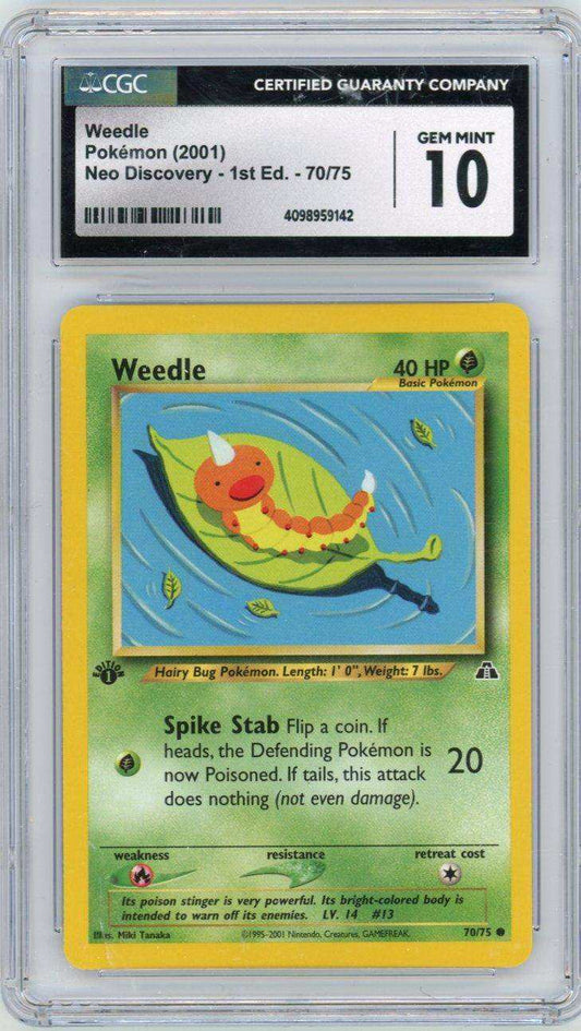 Neo Discovery - 1st Edition Weedle #70/75 Cgc 10