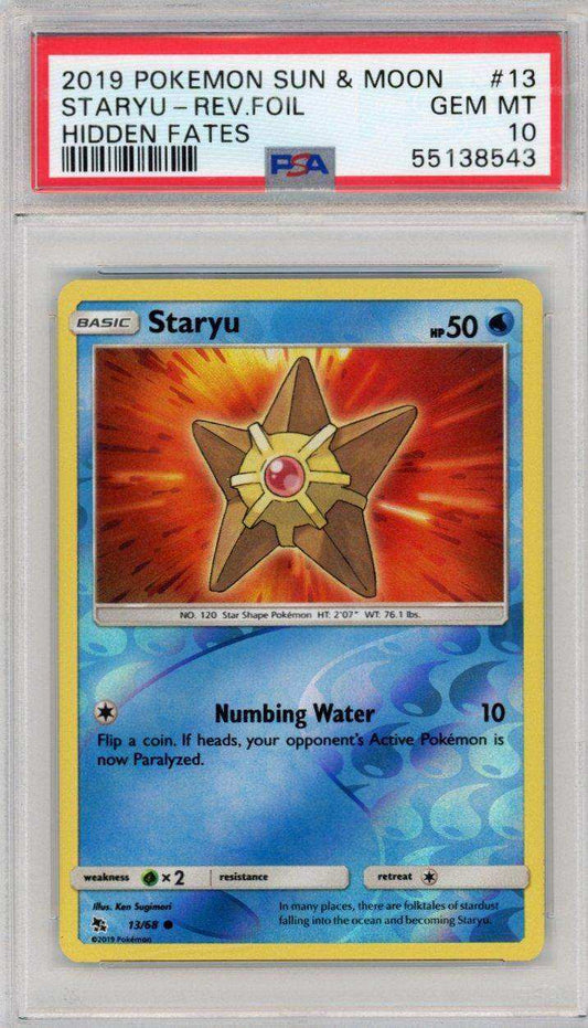 2019 PokéMon TCG Staryu-Rev. Foil #13 Mongolian PSA 10