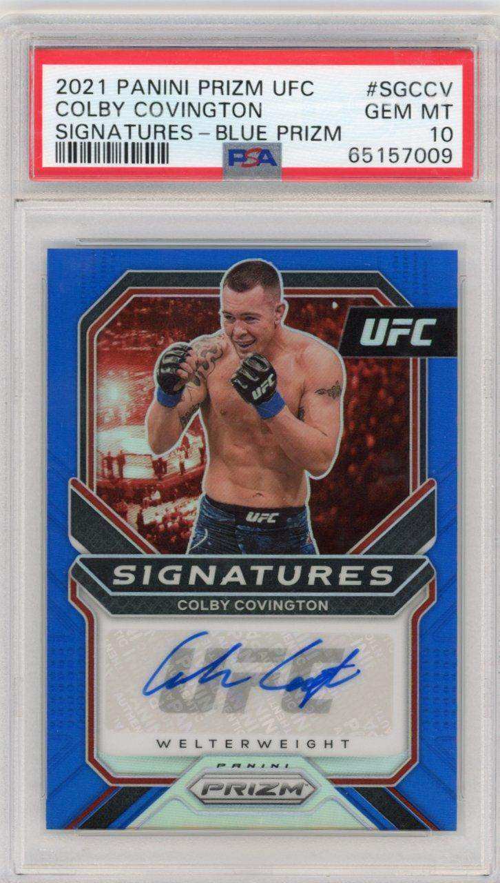 2021 Panini Prizm UFC Signatures Colby Covington #SGCCV PSA 10