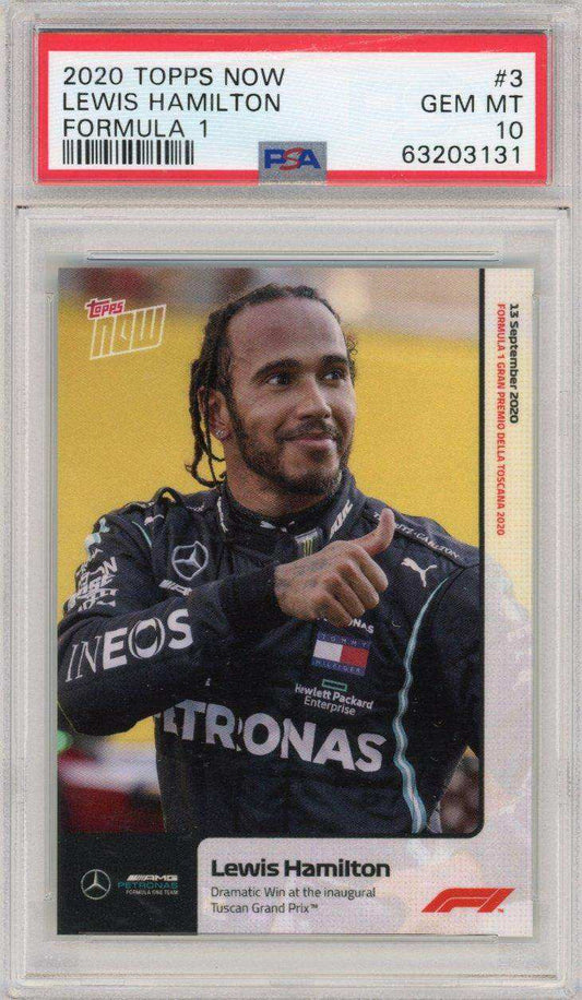 2020 Topps Now Formula 1 #3 Lewis Hamilton PSA 10