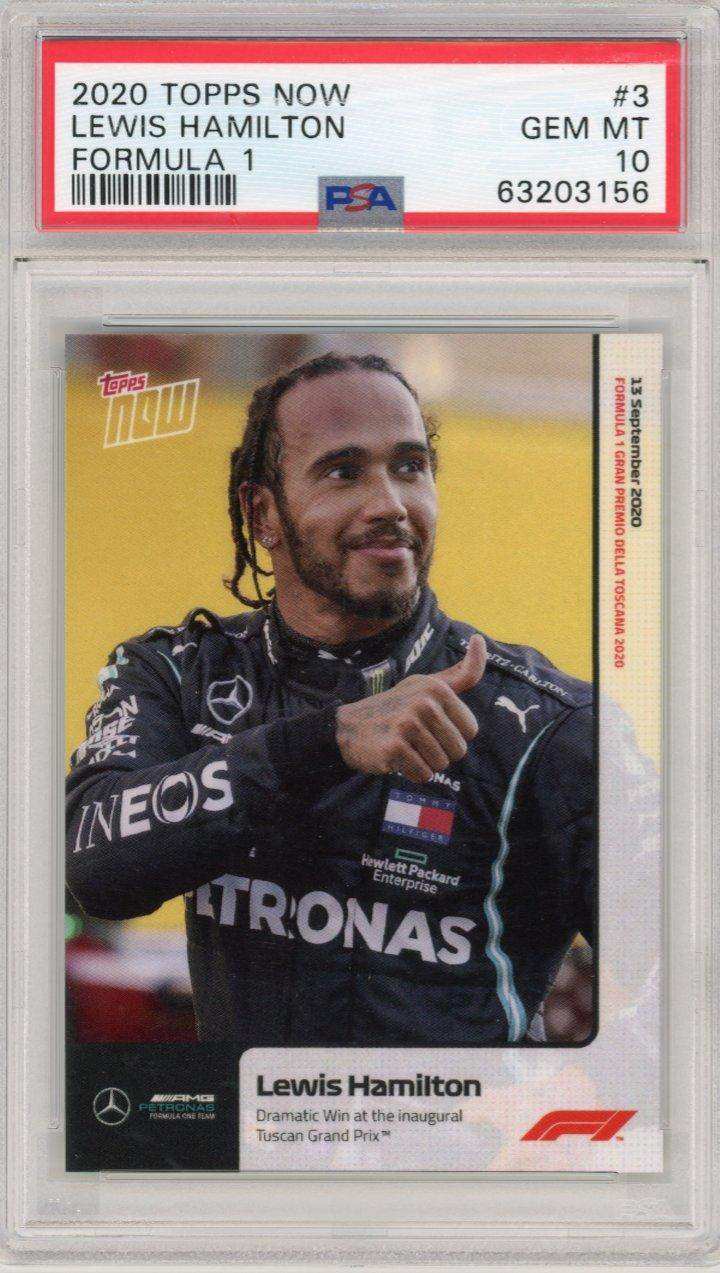 2020 Topps Now Formula 1 #3 Lewis Hamilton PSA 10