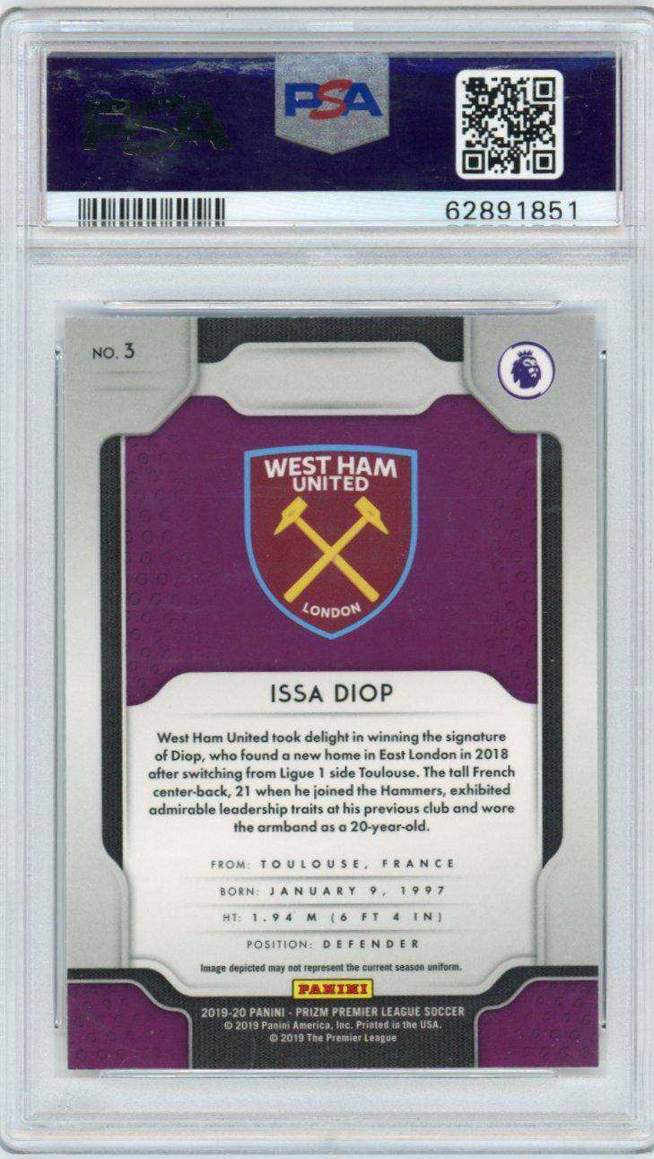 2019 Panini Prizm Premier League Issa Diop #3 PSA 10