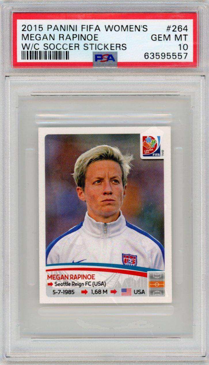 2015 Panini Fifa Women's World Cup Soccer Stickers 264 Megan Rapinoe Psa 10