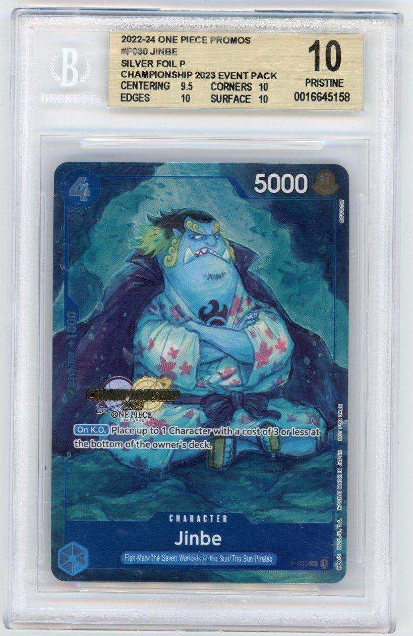 2022-24 One Piece Promos Jinbe SILVER FOIL P #P030 BGS 10