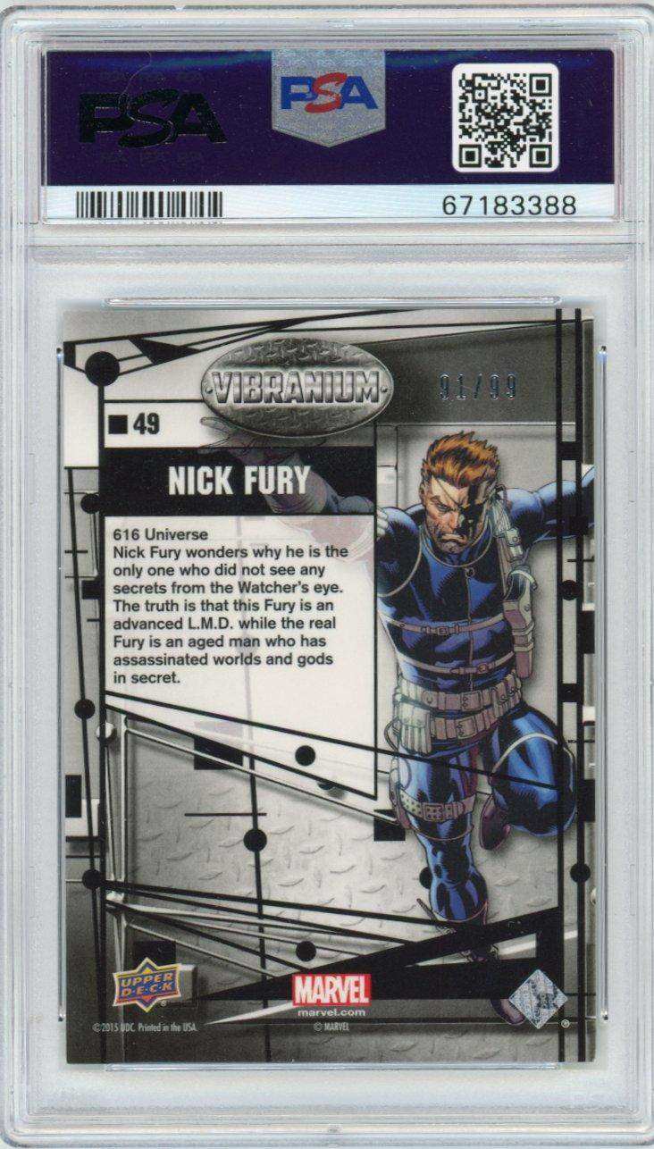 2015 Upper Deck Marvel Vibranium Refined 49 Nick Fury Psa 6