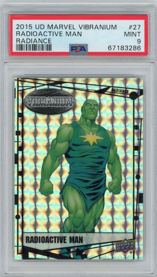 2015 Upper Deck Marvel Vibranium Radiance 27 Radioactive Man Psa 9