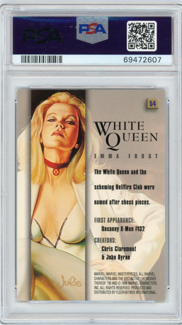 1996 Marvel Masterpieces 54 White Queen Psa 8