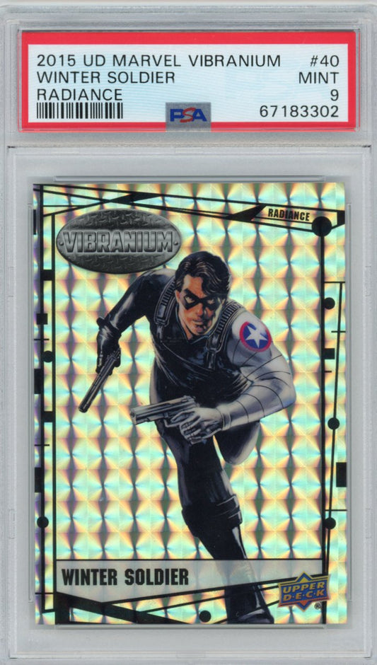 2015 Upper Deck Marvel Vibranium Radiance 40 Winter Soldier Psa 9