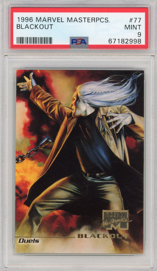 1996 Marvel Masterpieces 77 Blackout Psa 9