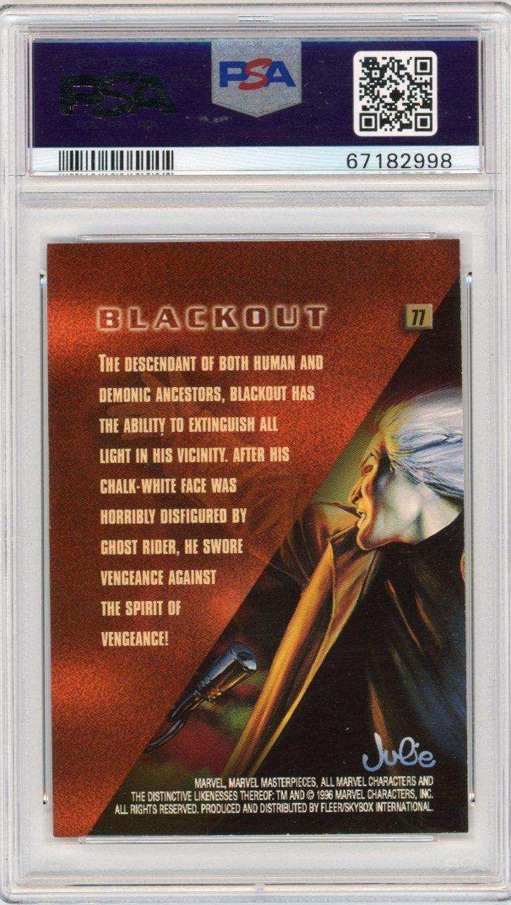 1996 Marvel Masterpieces 77 Blackout Psa 9