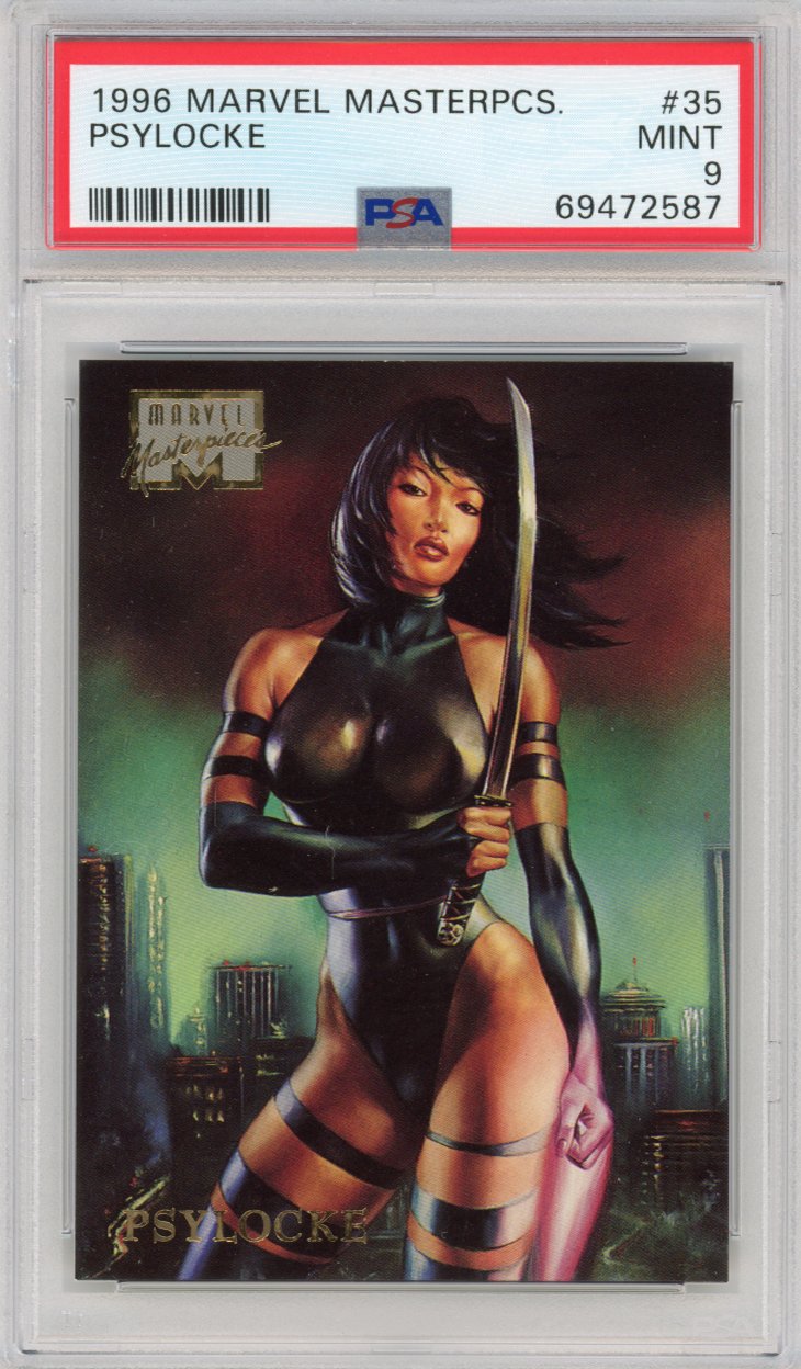 1996 Marvel Masterpieces 35 Psylocke Psa 9