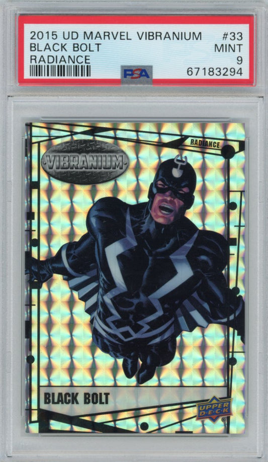 2015 Upper Deck Marvel Vibranium Radiance 33 Black Bolt Psa 9