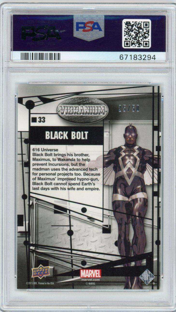 2015 Upper Deck Marvel Vibranium Radiance 33 Black Bolt Psa 9