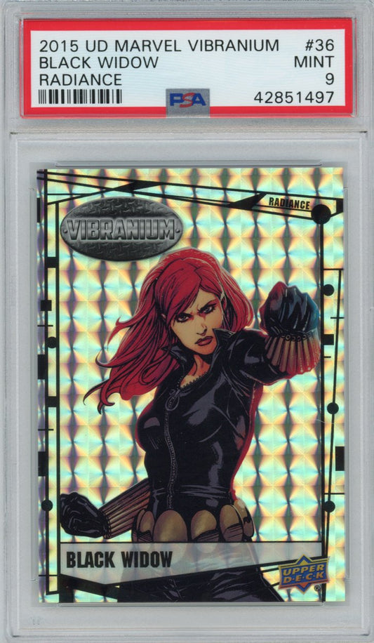 2015 Upper Deck Marvel Vibranium Radiance 36 Black Widow Psa 9