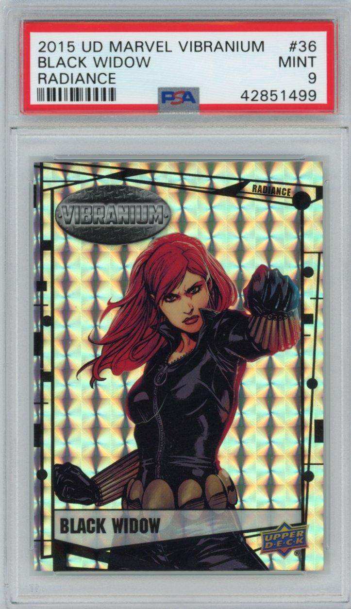 2015 Upper Deck Marvel Vibranium Radiance 36 Black Widow Psa 9