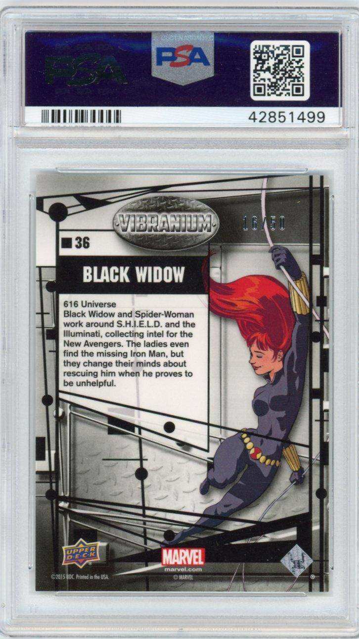 2015 Upper Deck Marvel Vibranium Radiance 36 Black Widow Psa 9