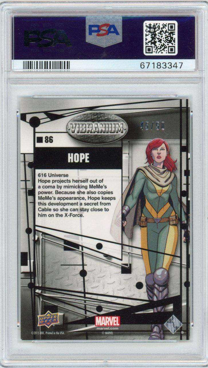 2015 Upper Deck Marvel Vibranium Radiance 86 Hope Psa 9