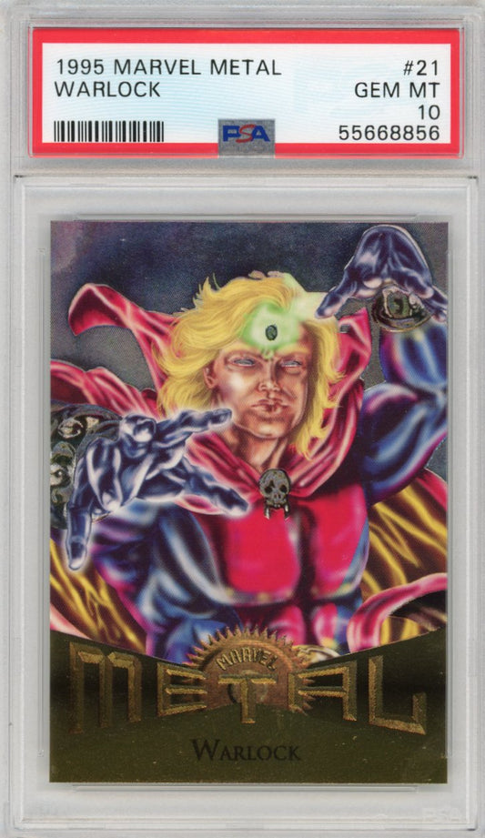 1995 Marvel Metal 21 Warlock Psa 10