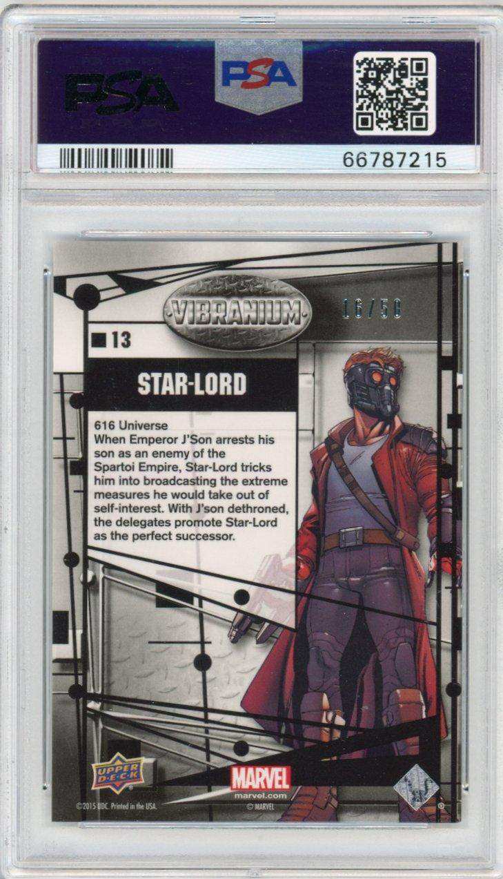 2015 Upper Deck Marvel Vibranium Radiance 13 Star-lord Psa 9