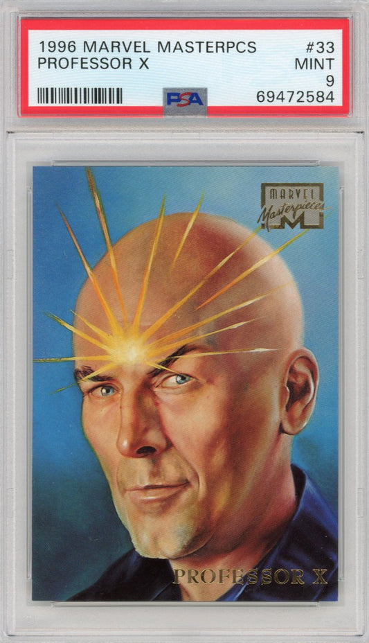 1996 Marvel Masterpieces 33 Professor X Psa 9