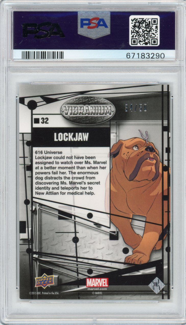 2015 Upper Deck Marvel Vibranium Radiance 32 Lockjaw Psa 9