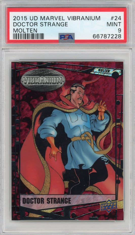 2015 Upper Deck Marvel Vibranium Molten 24 Doctor Strange Psa 9