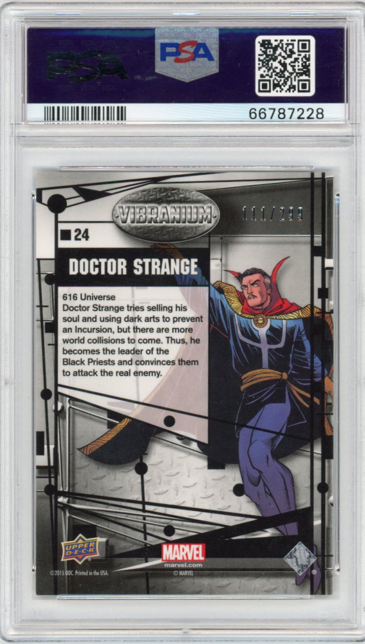 2015 Upper Deck Marvel Vibranium Molten 24 Doctor Strange Psa 9