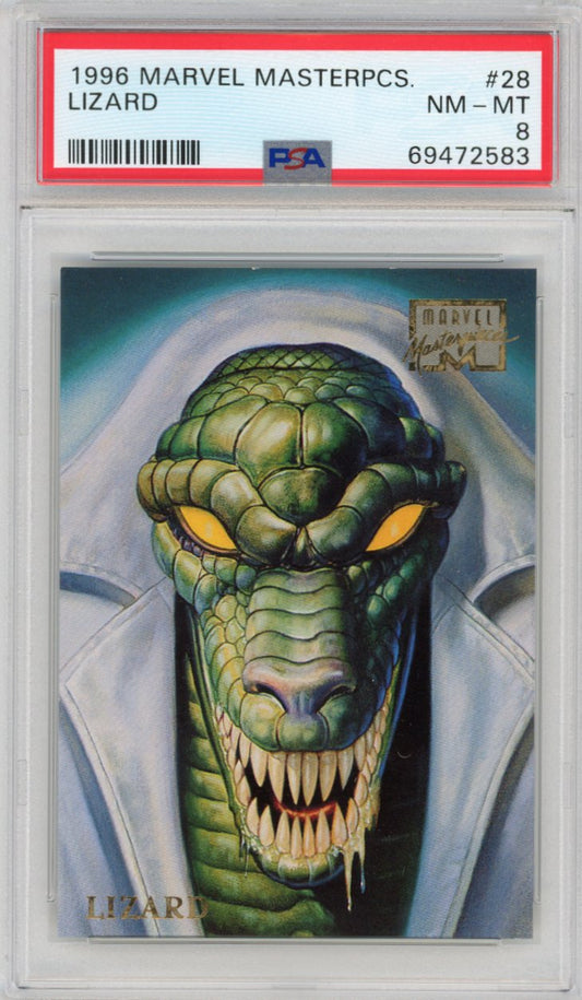 1996 Marvel Masterpieces 28 Lizard Psa 8