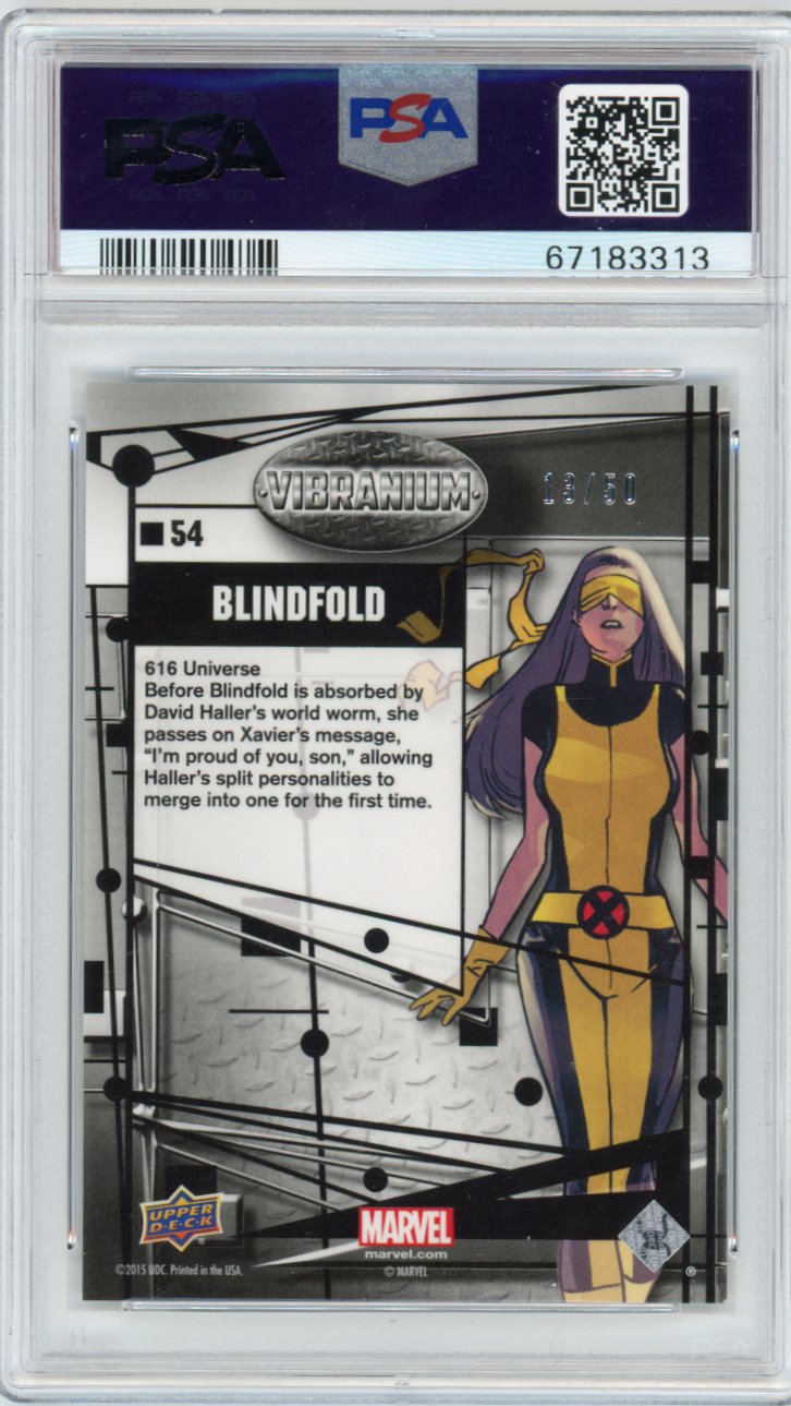 2015 Upper Deck Marvel Vibranium Radiance 54 Blindfold Psa 9