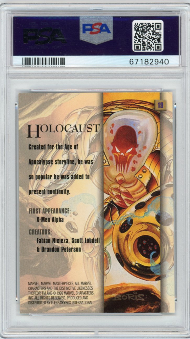 1996 Marvel Masterpieces 19 Holocaust Psa 8