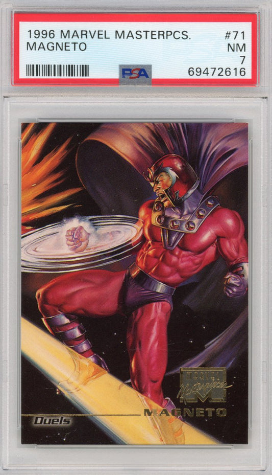 1996 Marvel Masterpieces 71 Magneto Psa 7