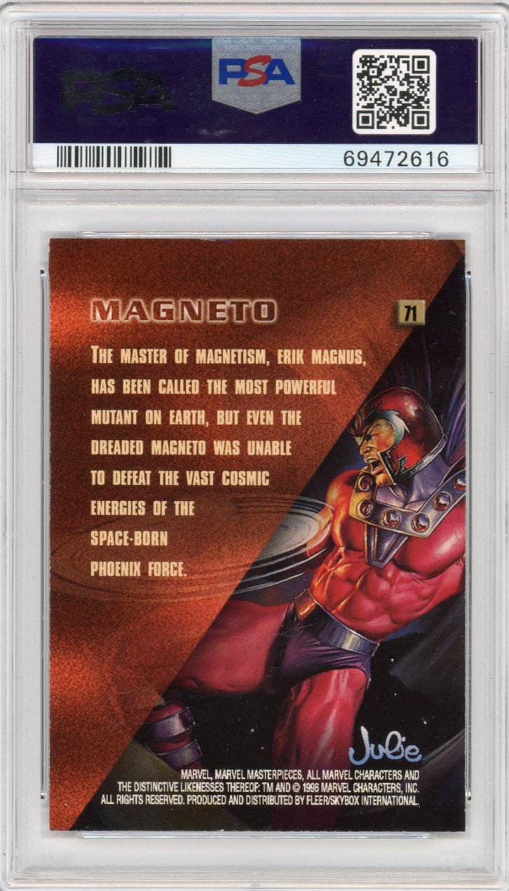 1996 Marvel Masterpieces 71 Magneto Psa 7