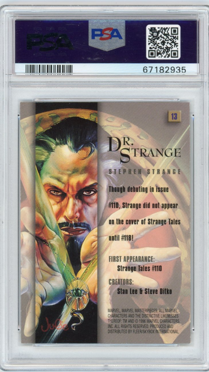 1996 Marvel Masterpieces 13 Dr Strange Psa 8