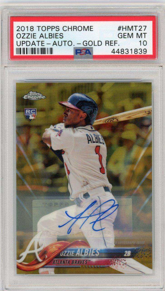 2018 Topps Chrome Update Ozzie Albies #HMT27 PSA 10