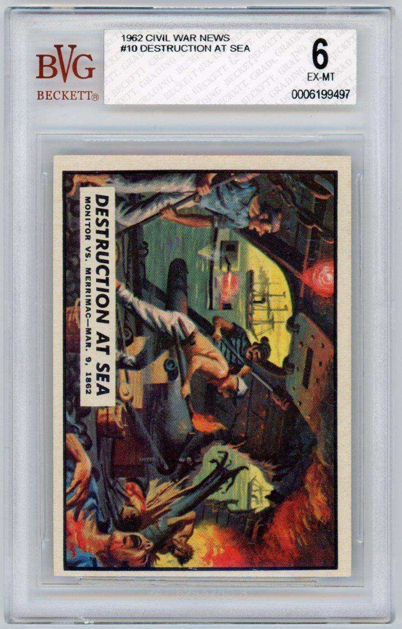 1962 Civil War News Destruction at Sea #10 BGS 6