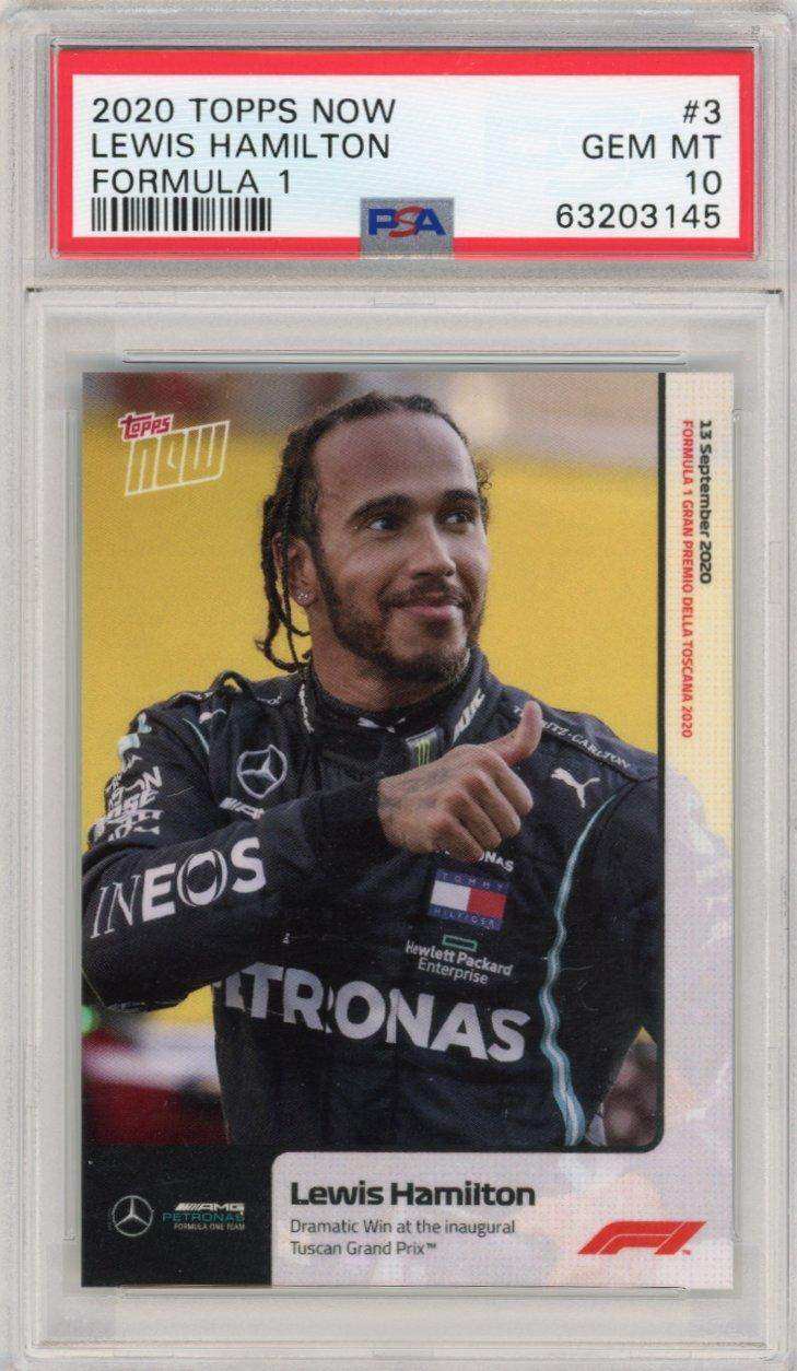 2020 Topps Now Formula 1 #3 Lewis Hamilton PSA 10