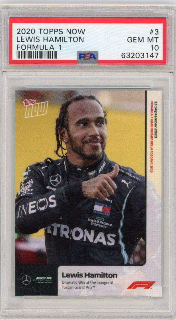 2020 Topps Now Formula 1 #3 Lewis Hamilton PSA 10