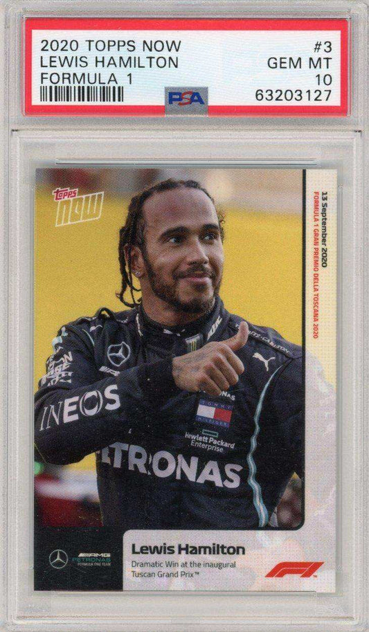 2020 Topps Now Formula 1 #3 Lewis Hamilton PSA 10